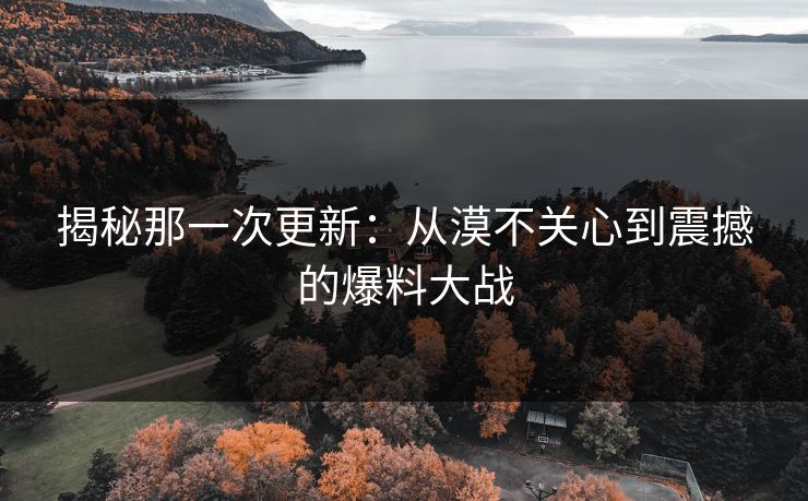 揭秘那一次更新：从漠不关心到震撼的爆料大战